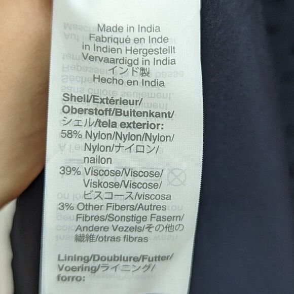 J.Crew | Navy Blue Geometric Crochet Lace Shift Dress Size 6 - Picture 7 of 7